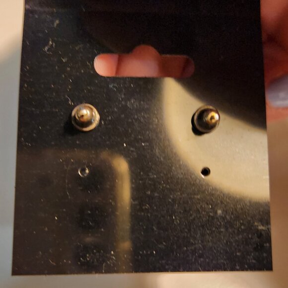 Sterling Silver Black Bead Dangle Earrings - Picture 2 of 3